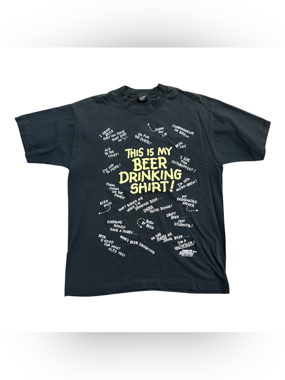 vintage 90s novelty beer tshirt